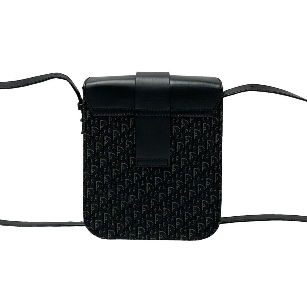 CHRISTIAN DIOR Black Leather Trotter Shoulder Bag - Picture 4 of 9